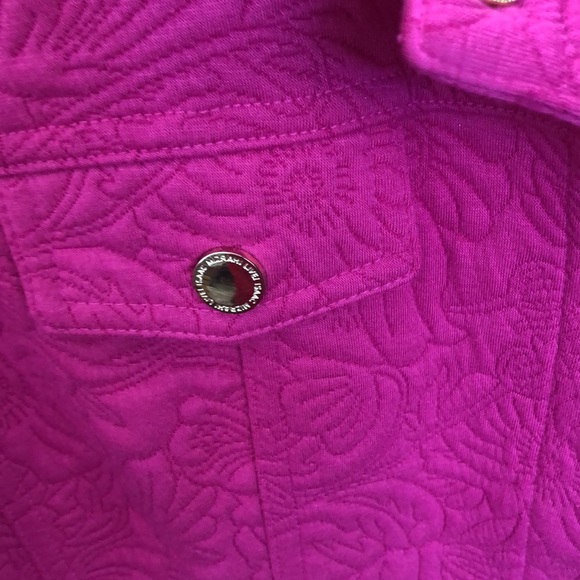 Fuschia Isaac Mizrahi Live Peplum Jacket - L/XL - Picture 6 of 9